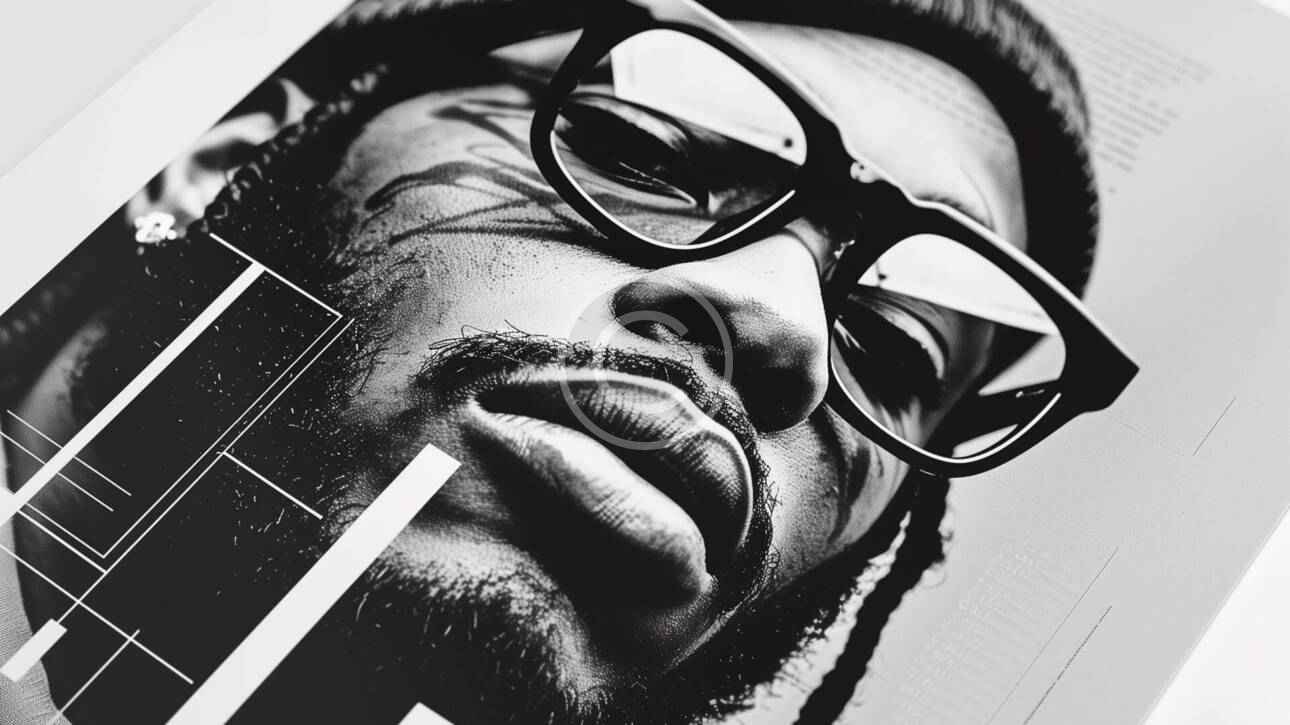 Foto de persona con lentes en blanco y negro