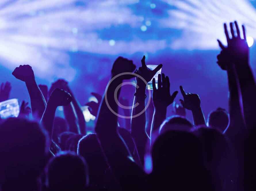 Publico en fiesta nocturna