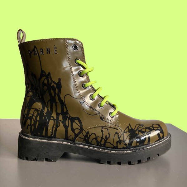 Toxic Sludge Combat Boots // 1-of-1